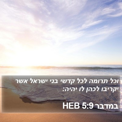 במדבר 5:9 HEB Bible Verse Image