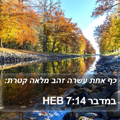 במדבר 7:14 HEB Bible Verse Image
