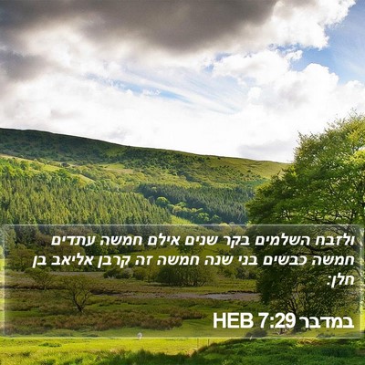 במדבר 7:29 HEB Bible Verse Image