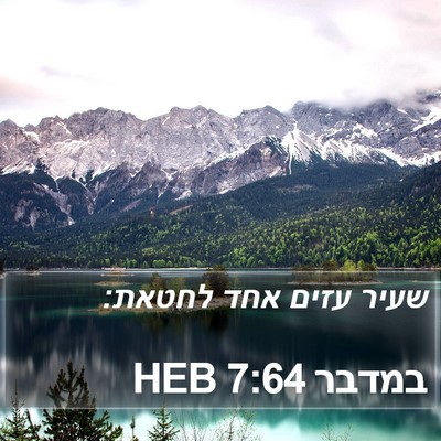 במדבר 7:64 HEB Bible Verse Image