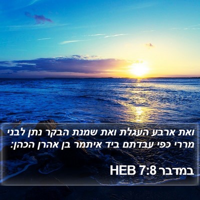 במדבר 7:8 HEB Bible Verse Image