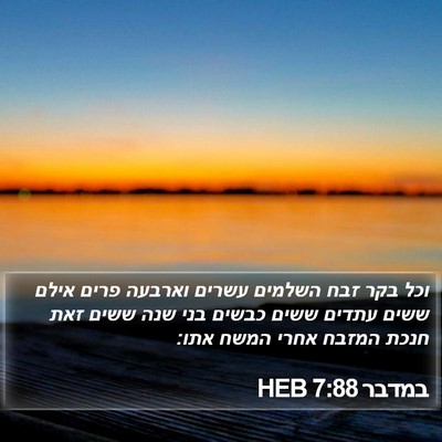 במדבר 7:88 HEB Bible Verse Image
