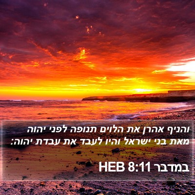 במדבר 8:11 HEB Bible Verse Image