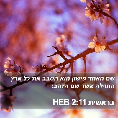 בראשית 2:11 HEB Bible Verse Image