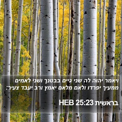 בראשית 25:23 HEB Bible Verse Image