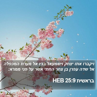 בראשית 25:9 HEB Bible Verse Image
