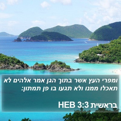 בראשית 3:3 HEB Bible Verse Image