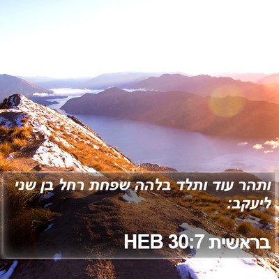בראשית 30:7 HEB Bible Verse Image
