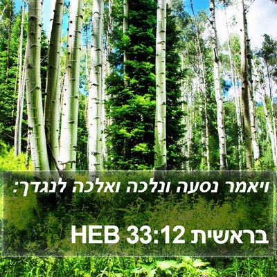 בראשית 33:12 HEB Bible Verse Image