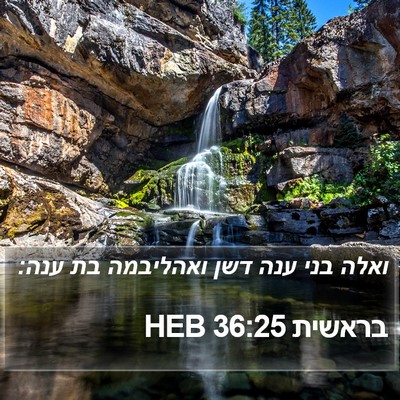 בראשית 36:25 HEB Bible Verse Image