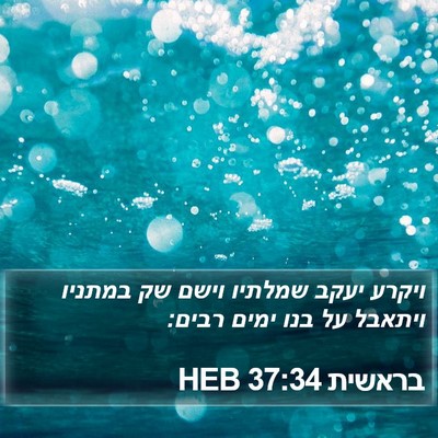 בראשית 37:34 HEB Bible Verse Image