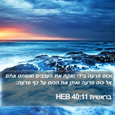 בראשית 40:11 HEB Bible Verse Image
