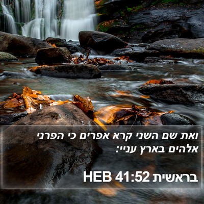 בראשית 41:52 HEB Bible Verse Image