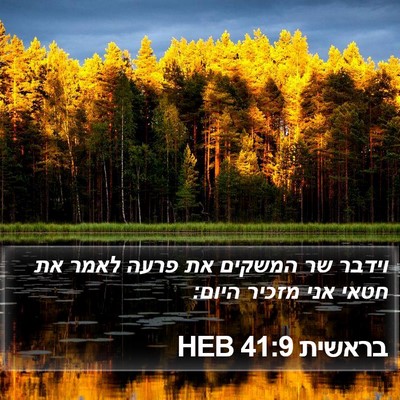 בראשית 41:9 HEB Bible Verse Image