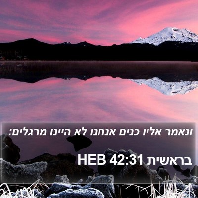 בראשית 42:31 HEB Bible Verse Image