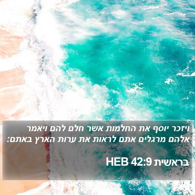 בראשית 42:9 HEB Bible Verse Image