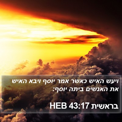 בראשית 43:17 HEB Bible Verse Image