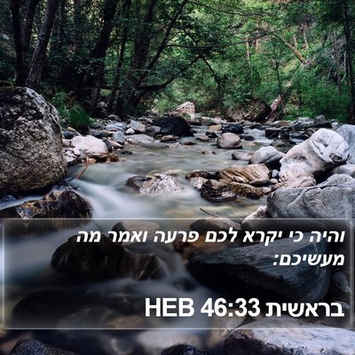 בראשית 46:33 HEB Bible Verse Image