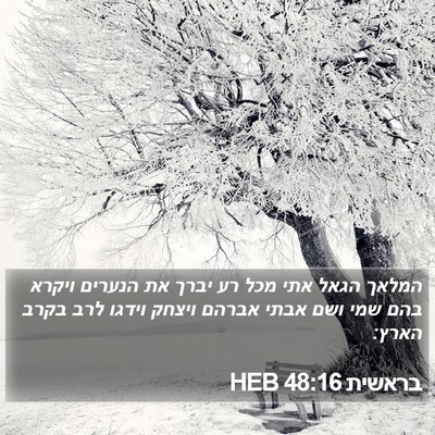 בראשית 48:16 HEB Bible Verse Image