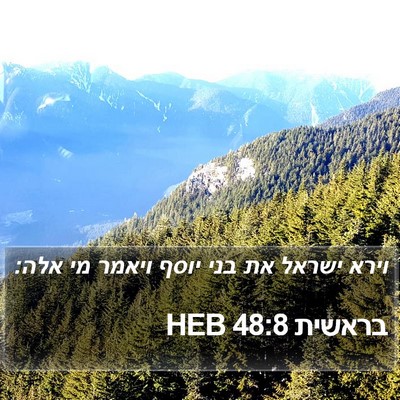בראשית 48:8 HEB Bible Verse Image