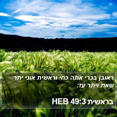 בראשית 49:3 HEB Bible Verse Image