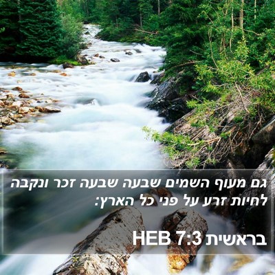 בראשית 7:3 HEB Bible Verse Image