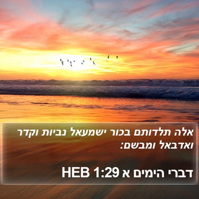 דברי הימים א 1:29 HEB Bible Verse Image