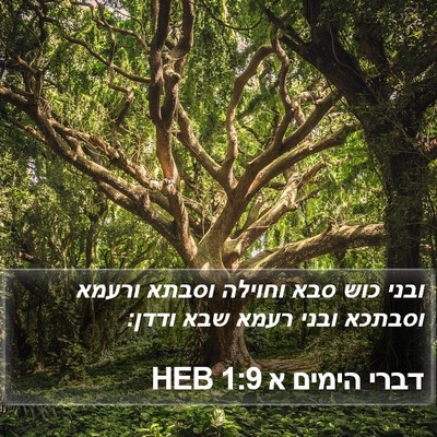 דברי הימים א 1:9 HEB Bible Verse Image