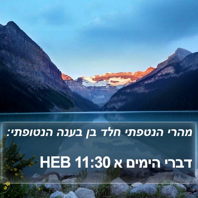 דברי הימים א 11:30 HEB Bible Verse Image