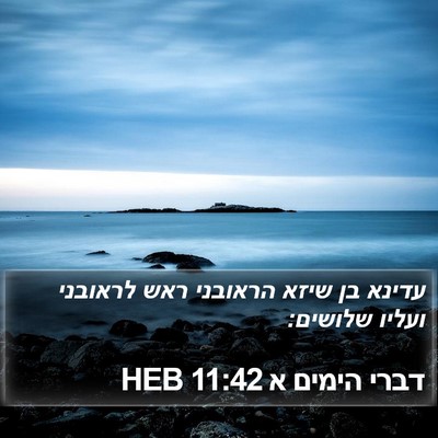 דברי הימים א 11:42 HEB Bible Verse Image