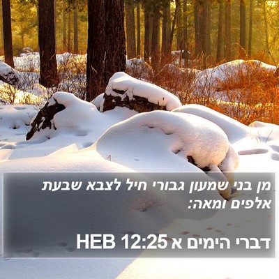 דברי הימים א 12:25 HEB Bible Verse Image