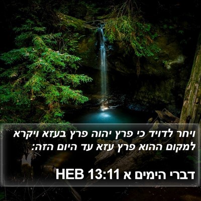 דברי הימים א 13:11 HEB Bible Verse Image