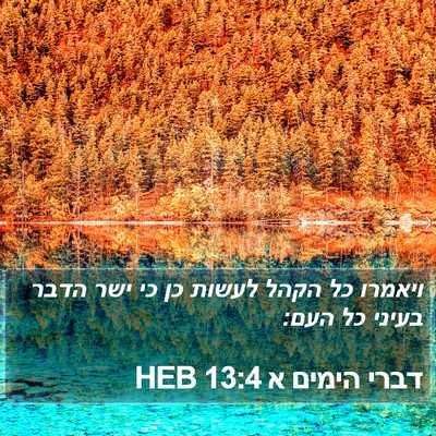 דברי הימים א 13:4 HEB Bible Verse Image