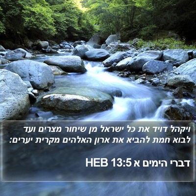 דברי הימים א 13:5 HEB Bible Verse Image