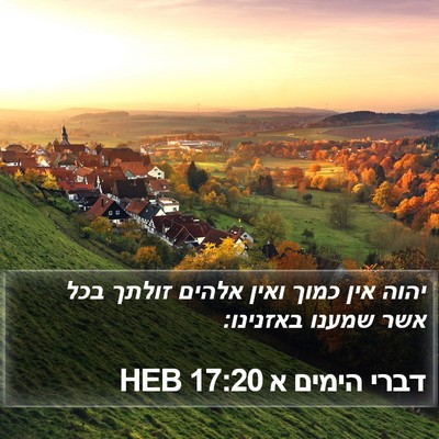 דברי הימים א 17:20 HEB Bible Verse Image