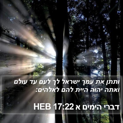 דברי הימים א 17:22 HEB Bible Verse Image