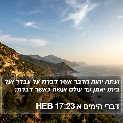 דברי הימים א 17:23 HEB Bible Verse Image