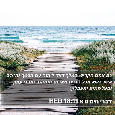 דברי הימים א 18:11 HEB Bible Verse Image
