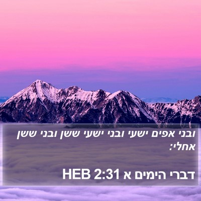 דברי הימים א 2:31 HEB Bible Verse Image