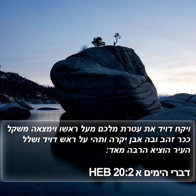 דברי הימים א 20:2 HEB Bible Verse Image
