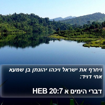 דברי הימים א 20:7 HEB Bible Verse Image