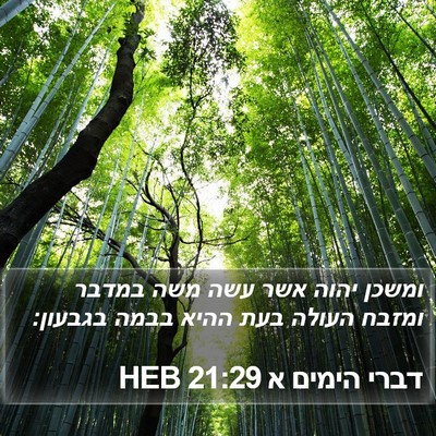 דברי הימים א 21:29 HEB Bible Verse Image