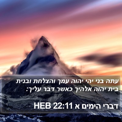 דברי הימים א 22:11 HEB Bible Verse Image