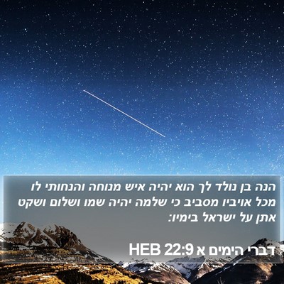 דברי הימים א 22:9 HEB Bible Verse Image