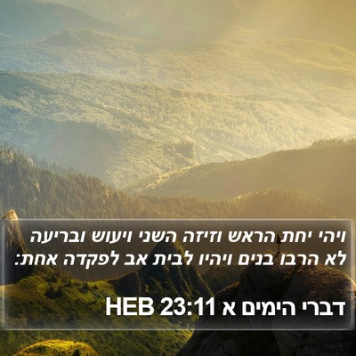 דברי הימים א 23:11 HEB Bible Verse Image