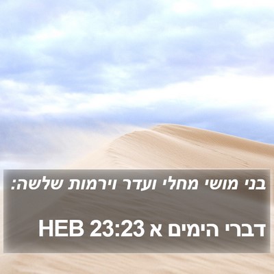 דברי הימים א 23:23 HEB Bible Verse Image