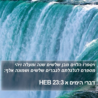 דברי הימים א 23:3 HEB Bible Verse Image