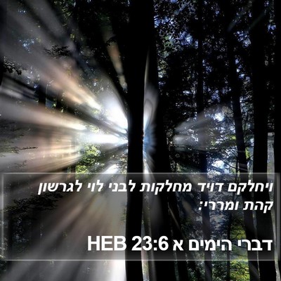 דברי הימים א 23:6 HEB Bible Verse Image