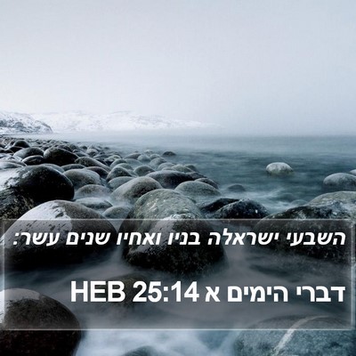 דברי הימים א 25:14 HEB Bible Verse Image