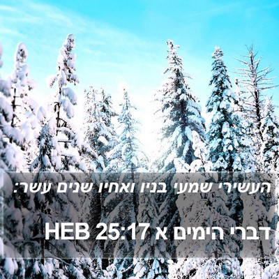 דברי הימים א 25:17 HEB Bible Verse Image